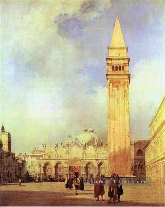 Piazza San Marco Venise romantique Richard Parkes Bonington Peintures à l'huile